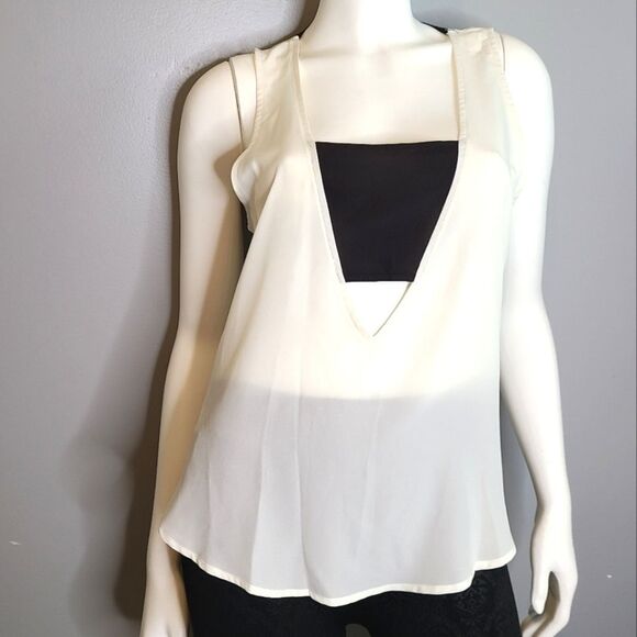 BCBGENERATION Top Blouse Colorblock Blouse sz Medium - Picture 4 of 10